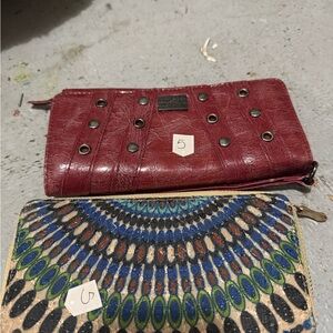 Red Studded Women's Wallet